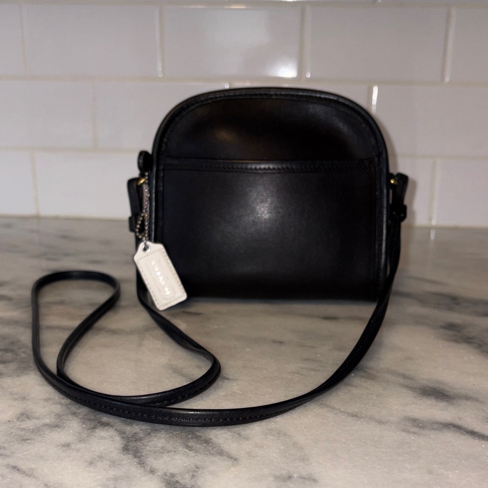 Coach Black Leather Mini Crossbody